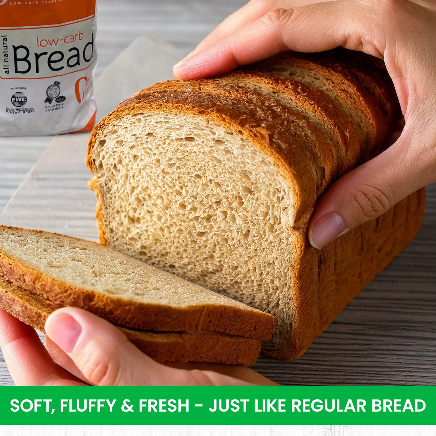 Carbolicious Bread Low-Carb, Sugar-free, Keto, Atkins Friendly 16 oz -2g Carbs- Per Slice One Loaf (16 oz)