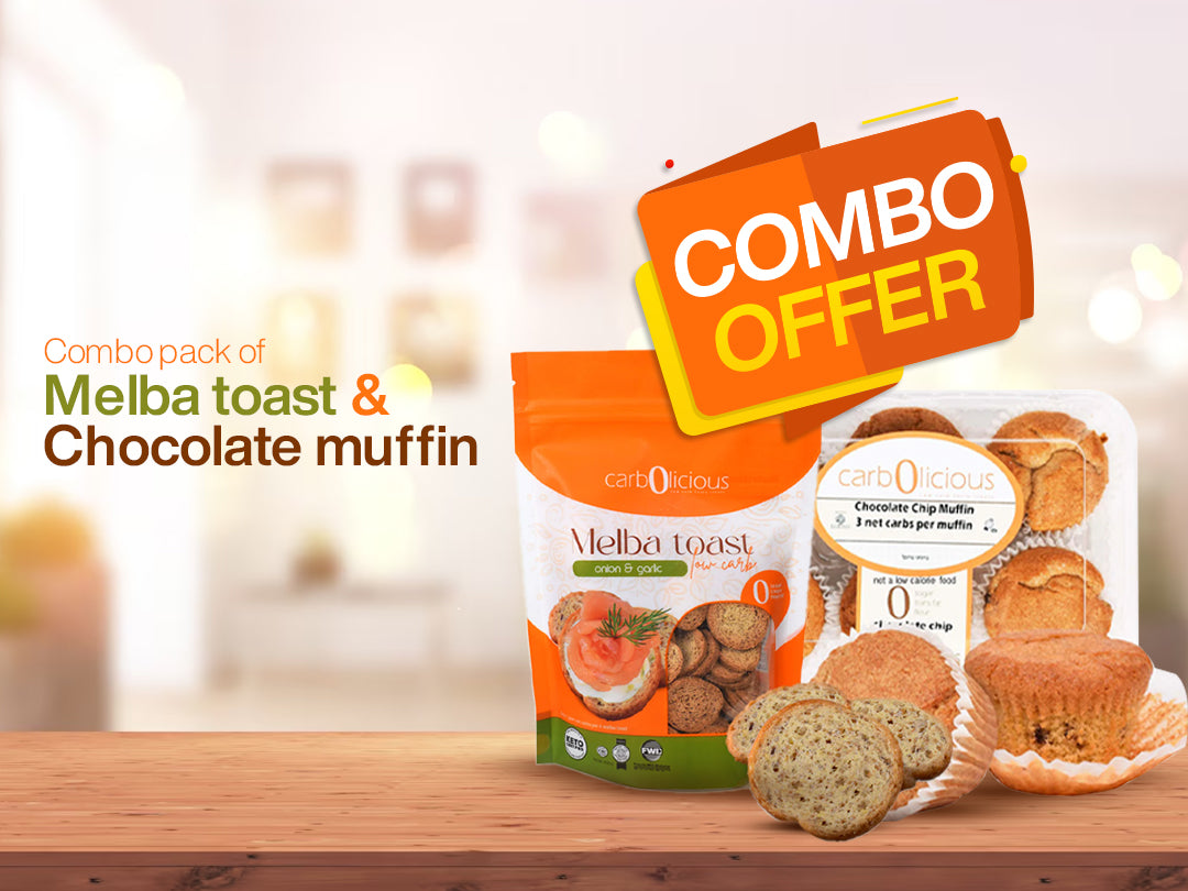 Combo pack of Melba toast & Chocolate muffin