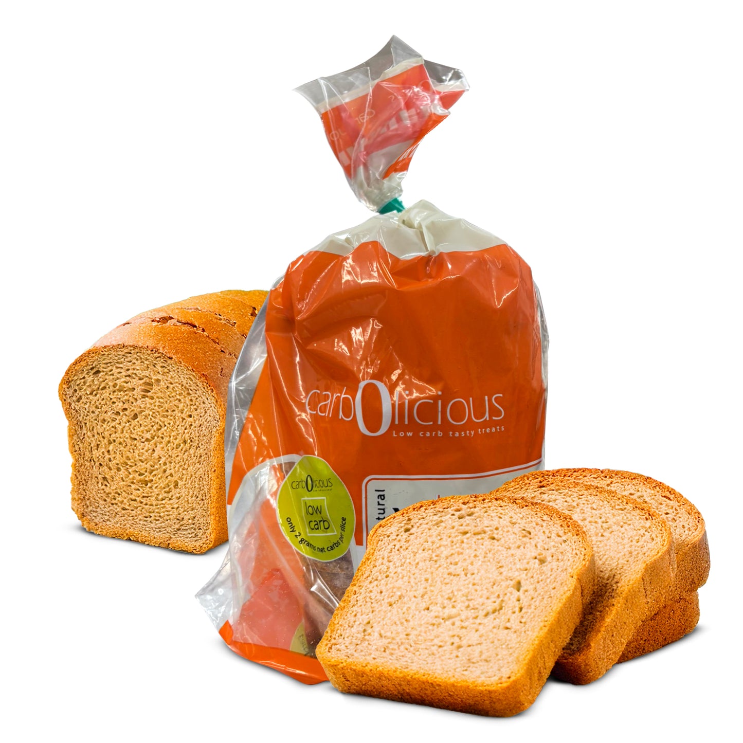 Carbolicious Bread Low-Carb, Sugar-free, Keto, Atkins Friendly 16 oz -2g Carbs- Per Slice One Loaf (16 oz)
