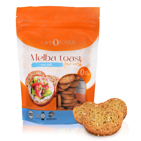 Low Carb Melba Toast (Sea Salt), 4oz - 1 Pack. Only 1 Carb for 4 Slices!