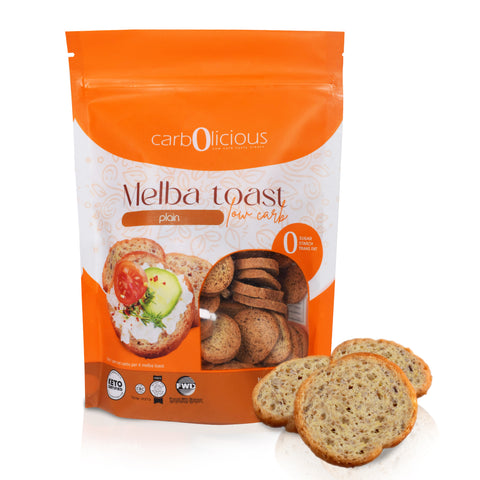 Low Carb Melba Toast (PLAIN) 4oz - 1 Pack. Only 1 Carb for 4 Slices!