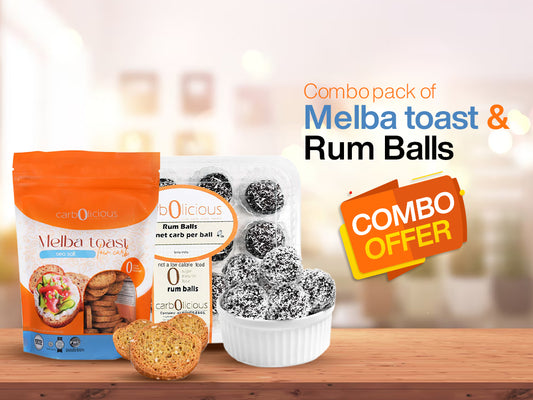 Combo pack of Melba toast & Rum Balls
