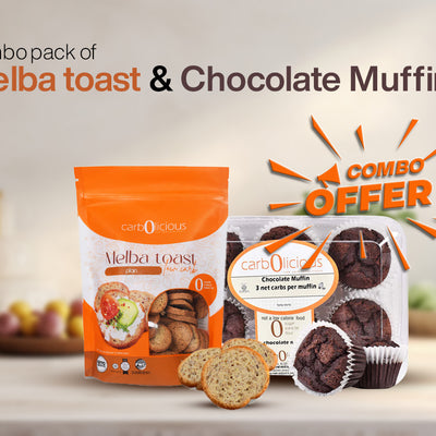 Combo pack of Melba toast &amp; Chocolate Muffin