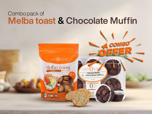 Combo pack of Melba toast & Chocolate Muffin