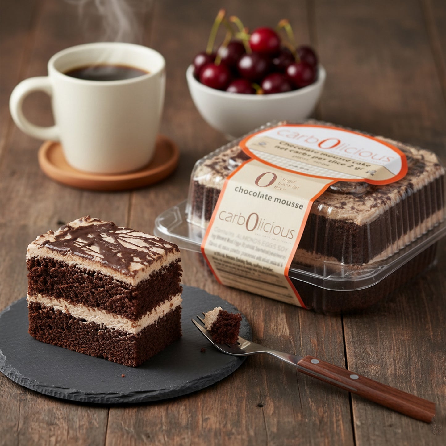 Carbolicious Chocolate Mousse Cake, 8oz Low Carb, Keto Friendly, Sugar Free