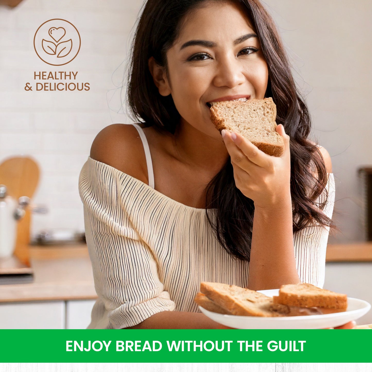 Carbolicious Bread Low-Carb, Sugar-free, Keto, Atkins Friendly 16 oz -2g Carbs- Per Slice One Loaf (16 oz)