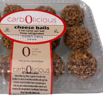 Carbolicious Cheese Balls Low-Carb Sugar Free – Keto, Atkins Diet friendly