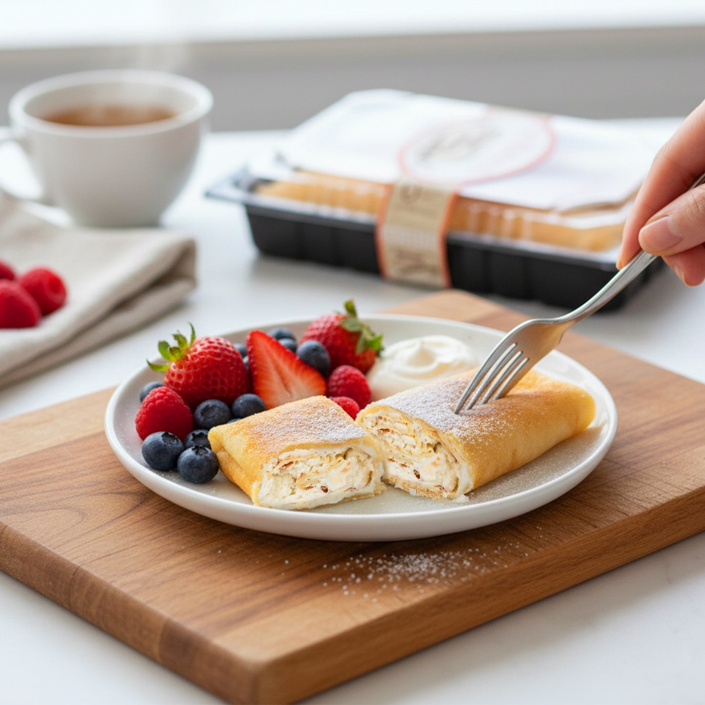 Carbolicious Low-Carb Cheese Blintzes, KETO ATKINS Friendly Sugar-Free