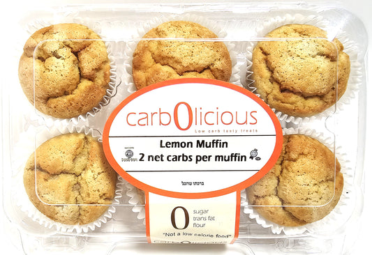 Carbolicious Homestyle Lemon Muffin Low-Carb Sugar-Free - 6 Pack - Only 2g Carbs per Muffin