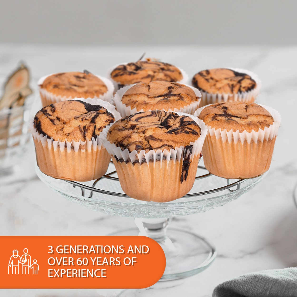 Carbolicious Marble Muffin Home-Style Low-Carb Sugar Free - 6 Pack - 3g Net Carbs per Muffin