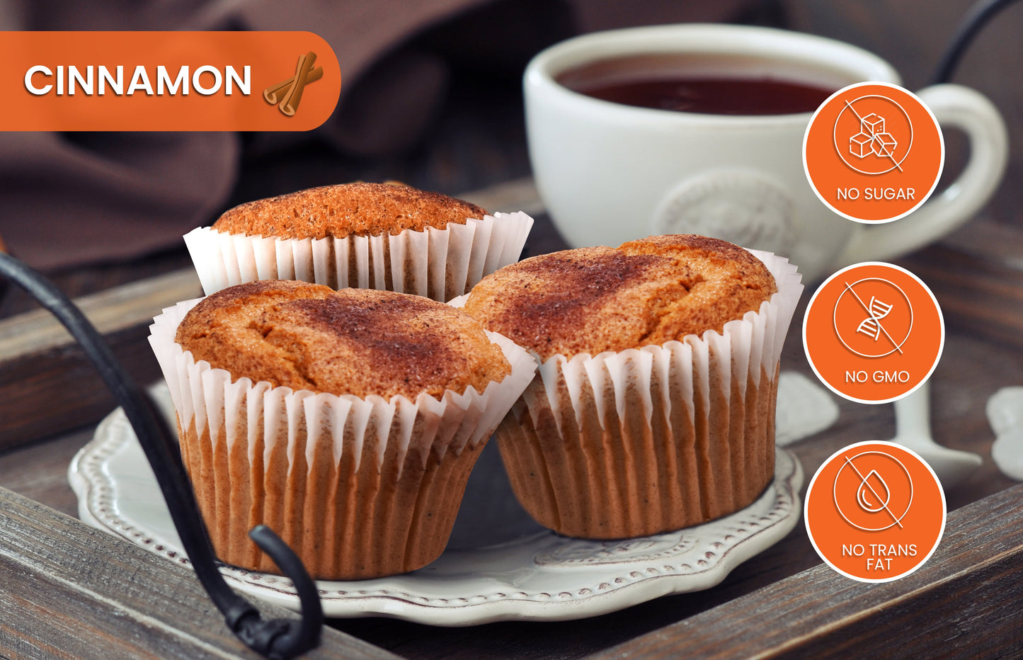 Carbolicious Cinnamon Muffin Low-Carb Sugar-Free - 6 Pack - Only 3g Carbs per Muffin