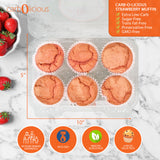 Low Carb Strawberry Muffin- 6 Pack - Only 2 Carbs per Muffin and Delicious!<br/><font color="ED2939">Please freeze product until ready to use</font>