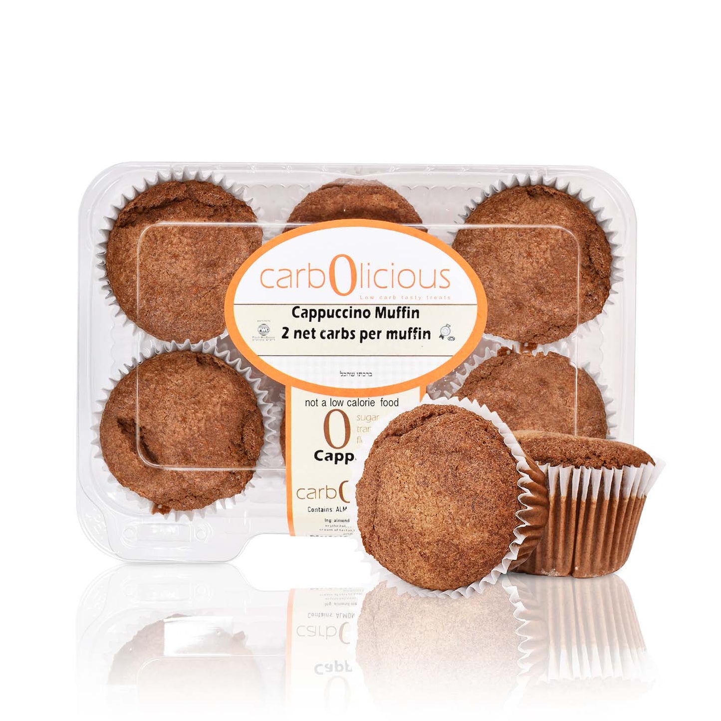Carbolicious Cappuccino Muffin Low-Carb Sugar Free Keto Friendly 6 Pack 2g Net Carbs.